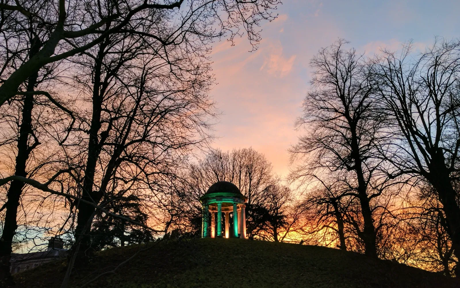 Winter sunset at Kew Gardens