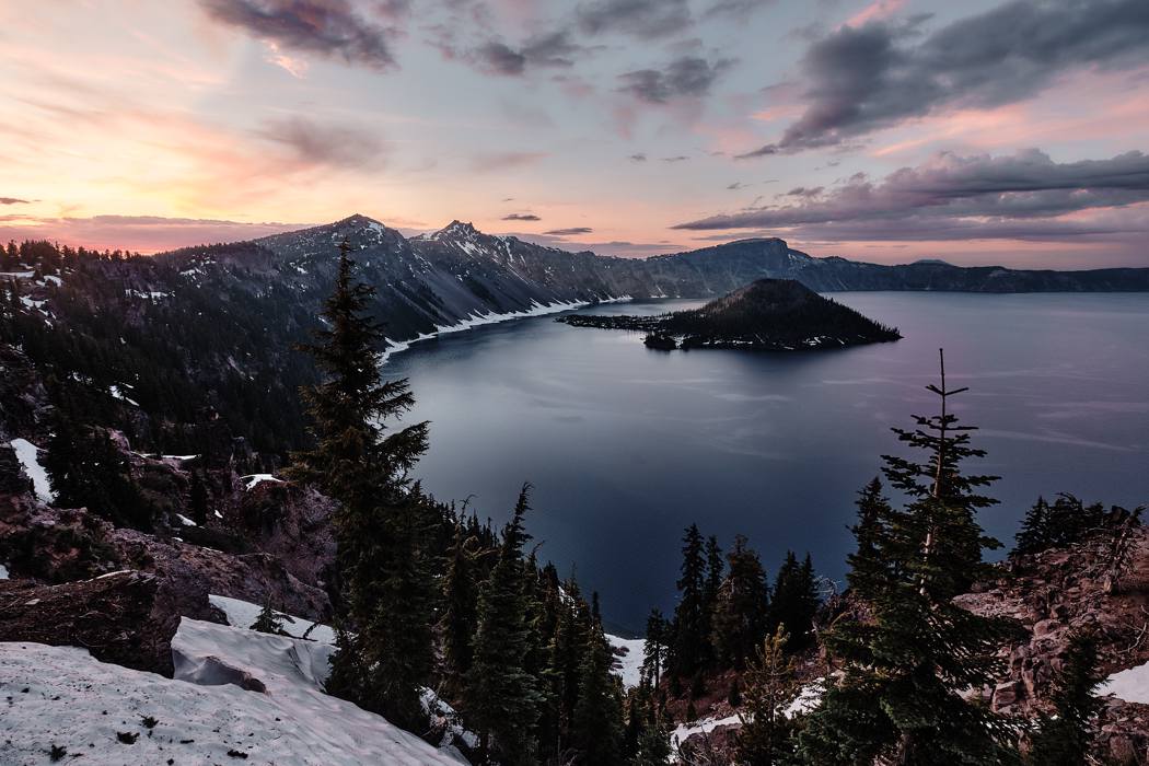 Sunset Over Crater Lake